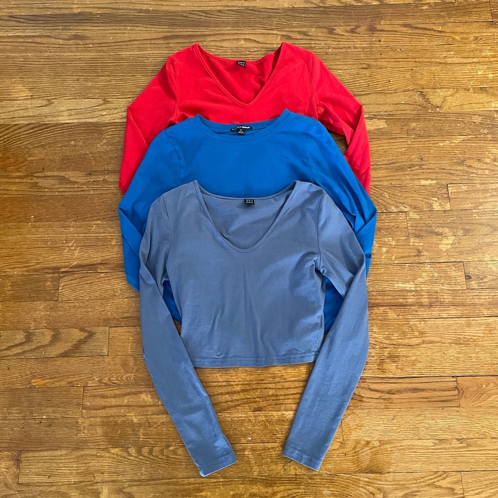 Fashion Nova and SHEIN Long Sleeve Crop Tops